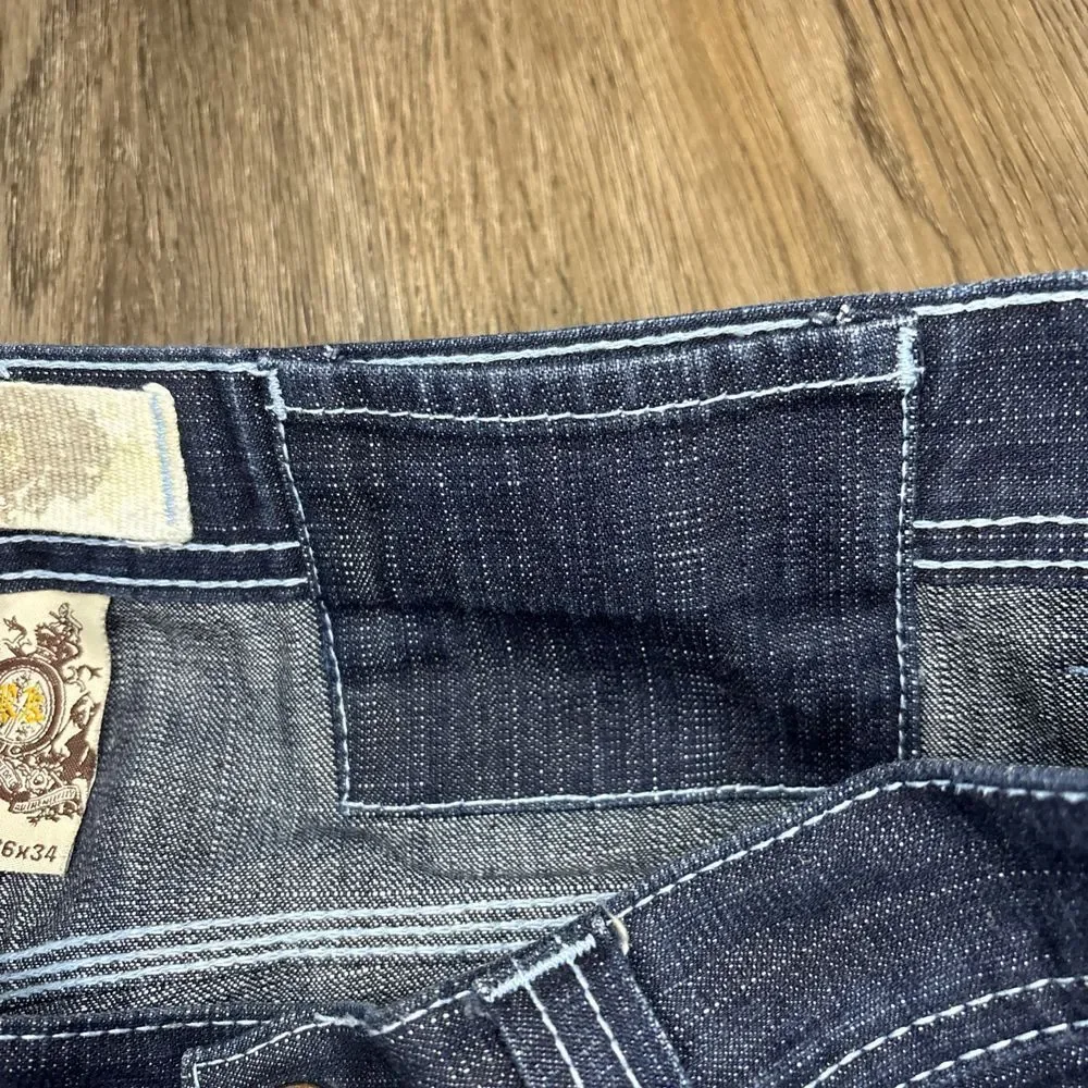 Rich Kids RK Jeans Mens 36x34‎ Blue Denim Pants 90s Hip Hop Baggy Y2K Vintage